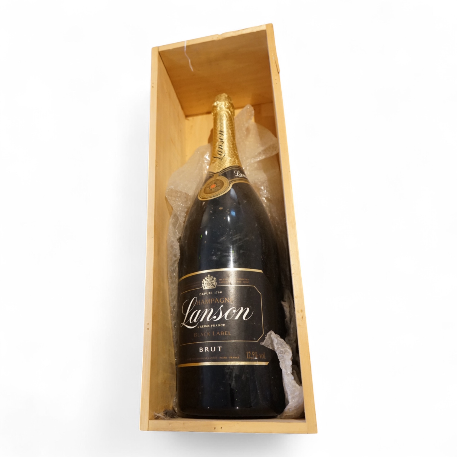 A cased bottle of Methuselah of Lanson Black Label Champagne, 6000cl